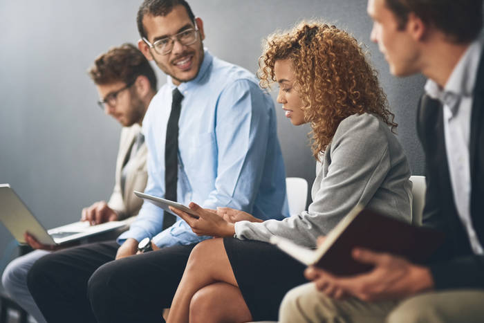 Job Candidates waiting to interview